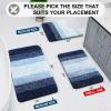 Arotive Microfiber Bathroom Rugs, Shaggy Soft and Absorbent Bath Rug, Non-Slip, Thick Plush Machine Washable Dry Bath Mats for Bathroom, Tub and Shower, 47x24, Blue, Rectangular view 2