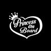 Vesvory 2pcs Princess On Board Sticker for Cars Baby On Board Warning Princess On Board Car Sign Baby On Board Sticker Kid Safety Sign for Car Window Bumper Stickers (Reflective White) view 1