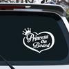 Vesvory 2pcs Princess On Board Sticker for Cars Baby On Board Warning Princess On Board Car Sign Baby On Board Sticker Kid Safety Sign for Car Window Bumper Stickers (Reflective White) view 2