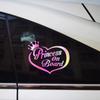 Vesvory 2pcs Princess On Board Sticker for Cars Baby On Board Warning Princess On Board Car Sign Baby On Board Sticker Kid Safety Sign for Car Window Bumper Stickers (Reflective White) view 4