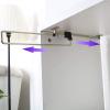 SOBS Retractable Pull Out Clothes Hanger Rail Hang Rod Telescopic Cabinet Sliding Racks, Multi-Function Clothes Hanger Rail/Towel Rail/Extending Rail/Storage Organiser for Closet (Size : 30cm11.8in) view 4