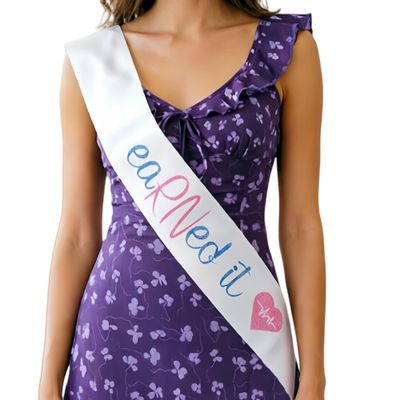 Earned It Sash, Nurse Graduation Party Decorations, Gift for Nurse Graduate