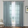 TWOPAGES Metallic Pinch Pleat Curtain Panel 84 Inches Long, Shimmer Silver Darkening Window Drape for Sliding Glass Door Living Room Girls Room, Sea Angel view 1
