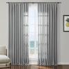 TWOPAGES Grey Pinch Pleat Curtain for Living Room, Metallic Room Darkening Curtain with Glitter Silver 84 Inch Length, Luxury Privacy Assured Window Curtain for Girls Room, 1 Panel view 1