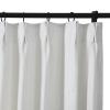 TWOPAGES White Pinch Pleat Curtain for Living Room, Metallic Room Darkening Curtain with Glitter Silver 72 Inch Length, Luxury Privacy Assured Window Curtain for Girls Room, 1 Panel view 2