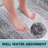 Arotive Microfiber Bathroom Rugs, Shaggy Soft and Absorbent Bath Rug, Non-Slip, Thick Plush Machine Washable Dry Bath Mats for Bathroom, Tub and Shower, 36x24, Grey, Rectangular view 3