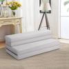 KOMFOTT Mattress 4 Inch Tri Folding Foam Mattress Twin XL Size with Removable Cover Convertible Portable Guest Sofa Bed Floor Camping Mattress, Gray view 1