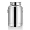 201 Stainless Steel Milk Can, Heavy Duty Wine Pail Transport Bucket Milk Jug Oil Barrel Dairy Pot Tea Canister with Sealed Lid Liquid Solid Storage(5-88L),24L view 1