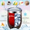 12 Pack Stainless Steel Stemless Wine Tumblers, 12 oz Double Layer Vacuum Wine Tumbler Cups with Lids and Straws, Stemless Insulated Wine Glasses for Coffee, Wine, Cocktails, Champaign, 12 Colors view 4