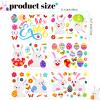 Capoda 103 Pcs/ 6 Sheets Easter Wall Decals Easter Bunnies Rabbit Eggs Wall Stickers Large Room Mural Window Decoration Clings for Home Office Classroom Party Decor, 8.3 x 11.4 Inch view 2