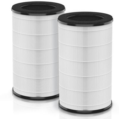 [UPGRADED] AP-PET35-WT AP-T30FL Replacement Filter Compatible with HoMedics Air Pu-rifier Filter, Replacement AP-T30 AP-T30WT AP-PET35 AP-PET35-WT, Part# AP-T30FL AP-PET35FL w/True HEPA, 2-Pack