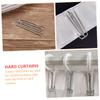 1set Stainless Steel Four Curtain Pleater Hooks Sliding Hooks for Curtains Draperies Valances Smooth for Home Decor view 3