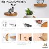 AceList 3-Pack Round Floating Shelves for Wall Decor, 6'' Diameter Beech Wood Floating Shelf, Cup Plant Wall Shelves for Bedroom, Bedroom, Living Room, Bathroom, Kitchen view 3