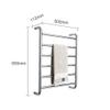 ZJYWMM Heated Towel Rack Wall Mounted Polished Stainless Steel Hardwired and Plug 6 Bars Timer Quick Towel Dryer Energy Saving 25.5"x 19.6" 50W,Silver,Plug in (Silver Plug in) view 2