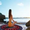 Benefeet Sox Beach Towel Large Round Beach Blanket Microfiber Quick Dry Pool Towels Tassels Throw Bohemian Roundie Swim Pool Circle Towel, 59 Inches-Blue Orange view 3