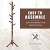 Haddockway Wooden Coat Rack Stand with 8 Hooks New Zealand Pine 3 Adjustable Coat Standing Tree Easy Assembly for Coats, Hats, Scarves and Handbags for Entryway, Hallway, Bedroom, Office view 4