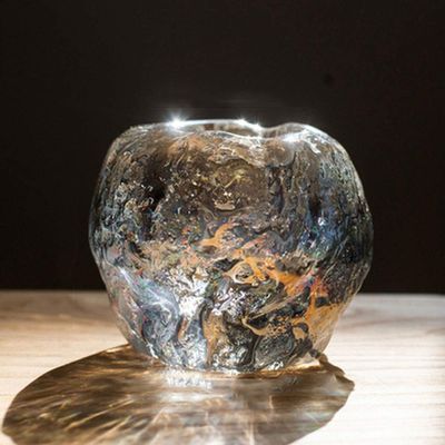 Blacklight Crystal Glass Candle Holders,Creative Decoration for Home Decoration Votive Activity,Ideal for Wedding Centerpieces, Party Supplies, Christmas Table Decor (Size : Large)