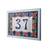 15cm x 4.8cm Hand-painted Italian Red Rose Ceramic House Numbers Tiles, Letters & Frames (Red Number 1) view 2