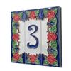 15cm x 4.8cm Hand-painted Italian Red Rose Ceramic House End Tiles (End) view 2