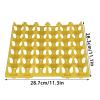 5PCS 30 Cell Plastic Egg Tray, Stackable Multi-function Egg Storage Container for Storage Transportation Home Farm Supplies (28.7 * 28.3cm)(Yellow) view 2