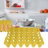 5PCS 30 Cell Plastic Egg Tray, Stackable Multi-function Egg Storage Container for Storage Transportation Home Farm Supplies (28.7 * 28.3cm)(Yellow) view 3