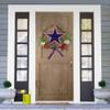 Americana Star and Mixed Floral Patriotic Wreath 24-Inch Unlit view 3