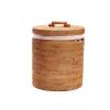QRQFTNHB Storage Basket with Lid, Laundry, Storage & Organisation Bins, Handmade Portable Clothing Basket, Lidded Storage Bins (Size : 40 * 40 * 45cm) view 1