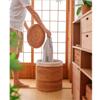 QRQFTNHB Storage Basket with Lid, Laundry, Storage & Organisation Bins, Handmade Portable Clothing Basket, Lidded Storage Bins (Size : 40 * 40 * 45cm) view 2