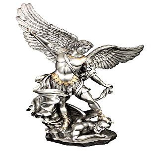CatholicStore 14.5" St. Michael Statue, Pewter Finish Veronese Resin