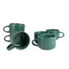 10 Strawberry Street Wazee Matte 4.75"/22 oz Oversized Mug, Set of 6, Emerald Green view 1