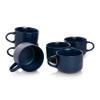10 Strawberry Street Wazee Matte 4.75"/22 oz Oversized Mug, Set of 6, Midnight Blue view 1