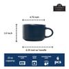 10 Strawberry Street Wazee Matte 4.75"/22 oz Oversized Mug, Set of 6, Midnight Blue view 2