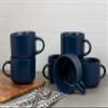 10 Strawberry Street Wazee Matte 4.75"/22 oz Oversized Mug, Set of 6, Midnight Blue view 3