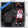Trends International Michael Jordan - Can't Accept Not Trying Wall Poster, 22.375" x 34", Silver Framed Version view 3