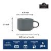 10 Strawberry Street Wazee Matte 4.75"/22 oz Oversized Mug, Set of 6, Charcoal Gray view 2