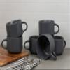 10 Strawberry Street Wazee Matte 4.75"/22 oz Oversized Mug, Set of 6, Charcoal Gray view 3