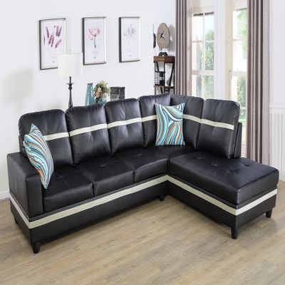 Beverly Fine Furniture Andes Microfiber with Faux Sofas, Latte