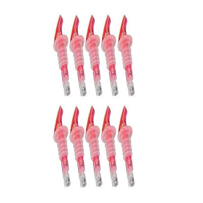 1/4 oz Red (PP-14R) - Measured Liqour Pourer - Precision Pour Liquor Bottle Pour Spout - (10 Pk) 100% USA Made - Pour The Perfect Cocktail with Our No Leak Bottle Spouts, Size .25 oz