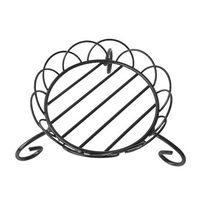 YUEYOULII Bonsai Base Vase Base Round Iron Flower Pot Base Mobile Flower Pot Tray Flower Stand Potted Ornaments Black (Color : 1PCS)