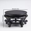 YUEYOULII Bonsai Display Stand Strange Stone Buddha Statue Ornament Base Teapot Bottom Tray Wooden Round Flower Pot Vase High Foot Base (Color : Black, Size : 40CM) view 2