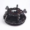 YUEYOULII Bonsai Display Stand Strange Stone Buddha Statue Ornament Base Teapot Bottom Tray Wooden Round Flower Pot Vase High Foot Base (Color : Black, Size : 40CM) view 4