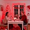 JMEXSUSS 2 Pack Red Valentine Lights Indoor, Each 100 LED Christmas String Lights with 8 Modes, Connectable Clear Wire Red LED Lights Outdoor Waterproof for Valentine's Day Bedroom Party Decorations view 2