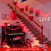 JMEXSUSS 2 Pack Red Valentine Lights Indoor, Each 100 LED Christmas String Lights with 8 Modes, Connectable Clear Wire Red LED Lights Outdoor Waterproof for Valentine's Day Bedroom Party Decorations view 4