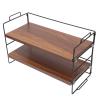 Cabilock Desktop Storage Shelf Counter Storage top Bookcase Desktop Bookshelf Organizer Plant Stand Storage Bookshelf Office Desktop Organizer Wall Bracket Wrought Iron Student Wooden view 1