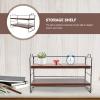 Cabilock Desktop Storage Shelf Counter Storage top Bookcase Desktop Bookshelf Organizer Plant Stand Storage Bookshelf Office Desktop Organizer Wall Bracket Wrought Iron Student Wooden view 2