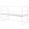 Cabilock Desktop Bookshelf Organizer Simple Iron Book Rack for Home Office Space-saving Desktop Bookcase Storage for Books Magazines Easy to Use No Installation Needed Elegant view 1