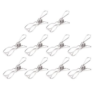 10pcs Stainless Steel Windproof Quilt Clips Clothes Fixing Clamps for Blankets Towels Pants High Elasticity Smooth Edges Secure Grip up