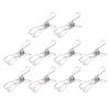 10pcs Stainless Steel Windproof Quilt Clips Clothes Fixing Clamps for Blankets Towels Pants High Elasticity Smooth Edges Secure Grip up view 1