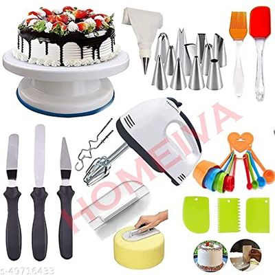 Bakeware Cake Combos for Cake Baking and Making & Kitchen Tools, for Cake Decoration at Home in Multicolor.