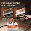 Hapyvergo 2500W Handheld Steam Cleaner, Pressurized Steam Cleaning Machine with 3 Brush Heads, 20s Heat Up, 1L Tank, Multipurpose Mini Portable Steamer for Tile, Grout, Furniture, Kitchen, Car, Home view 2